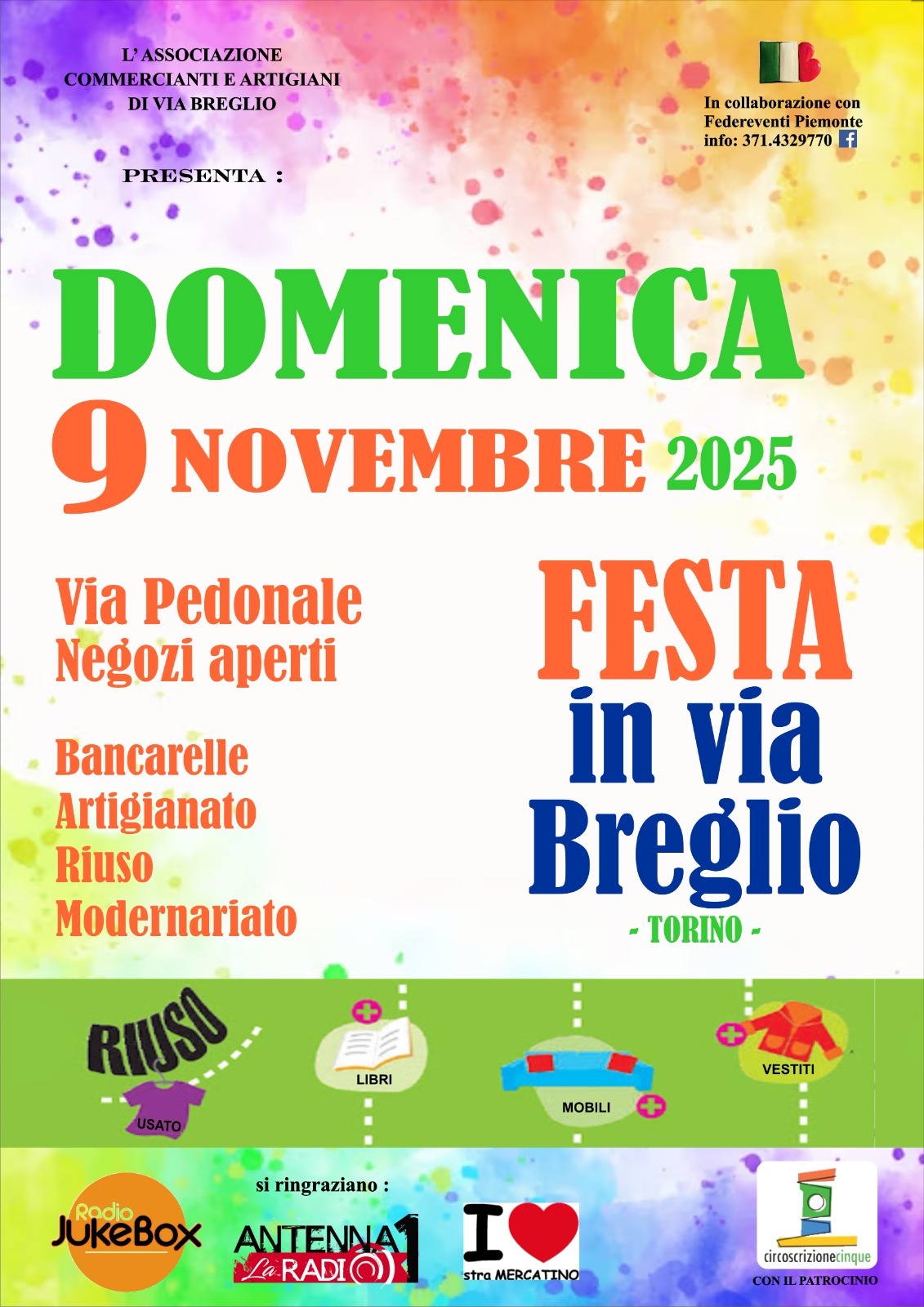 TORINO: Festa in via Breglio - Domenica 9 novembre 2025